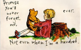 Illustrazione originale Winnie The Pooh e Christopher Robin